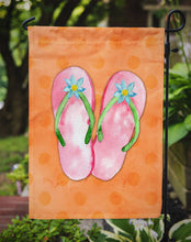 Load image into Gallery viewer, Pink Flip Flops Orange Polkadot Garden Flag - Outdoor Decorative Yard Flag BB8223GF