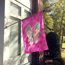 Load image into Gallery viewer, Pink Flip Flops Pink Polkadot Flag Canvas House Size BB8224CHF