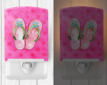 Load image into Gallery viewer, Pink Flip Flops Pink Polkadot Ceramic Night Light BB8224CNL