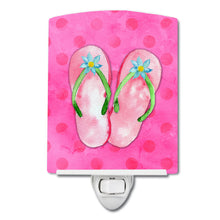 Load image into Gallery viewer, Pink Flip Flops Pink Polkadot Ceramic Night Light BB8224CNL