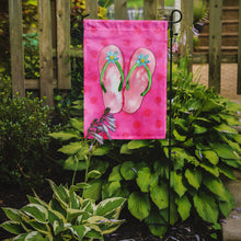 Load image into Gallery viewer, Pink Flip Flops Pink Polkadot Garden Flag - Outdoor Decorative Yard Flag BB8224GF