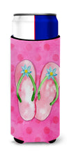 Load image into Gallery viewer, Pink Flip Flops Pink Polkadot   Hugger for slim cans BB8224MUK
