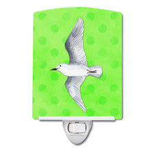 Load image into Gallery viewer, Sea Gull Green Polkadot Ceramic Night Light BB8225CNL
