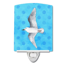Load image into Gallery viewer, Sea Gull Blue Polkadot Ceramic Night Light BB8226CNL
