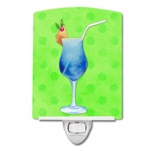 Load image into Gallery viewer, Summer Cocktail Green Polkadot Ceramic Night Light BB8230CNL