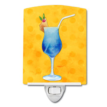 Load image into Gallery viewer, Summer Cocktail Yellow Polkadot Ceramic Night Light BB8232CNL