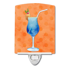 Load image into Gallery viewer, Summer Cocktail Orange Polkadot Ceramic Night Light BB8233CNL