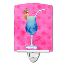 Load image into Gallery viewer, Summer Cocktail Pink Polkadot Ceramic Night Light BB8234CNL