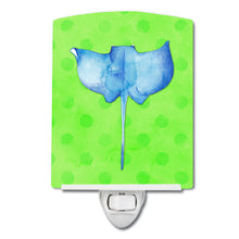 Load image into Gallery viewer, Sting Ray Green Polkadot Ceramic Night Light BB8235CNL