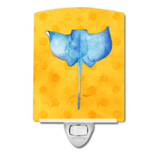 Load image into Gallery viewer, Sting Ray Yellow Polkadot Ceramic Night Light BB8237CNL