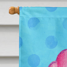 Load image into Gallery viewer, Pink Sea Shell Blue Polkadot Flag Canvas House Size BB8241CHF