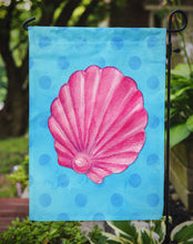 Load image into Gallery viewer, Pink Sea Shell Blue Polkadot Garden Flag - Outdoor Decorative Yard Flag BB8241GF