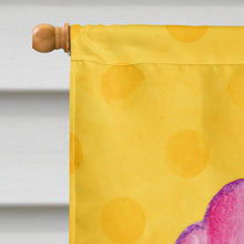 Load image into Gallery viewer, Pink Sea Shell Yellow Polkadot Flag Canvas House Size BB8242CHF