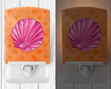 Load image into Gallery viewer, Pink Sea Shell Orange Polkadot Ceramic Night Light BB8243CNL