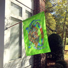 Load image into Gallery viewer, Blue Crab Green Polkadot Flag Canvas House Size BB8245CHF