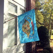 Load image into Gallery viewer, Blue Crab Blue Polkadot Flag Canvas House Size BB8246CHF