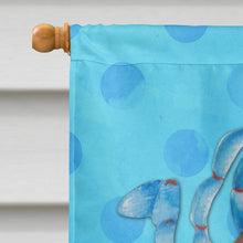 Load image into Gallery viewer, Blue Crab Blue Polkadot Flag Canvas House Size BB8246CHF