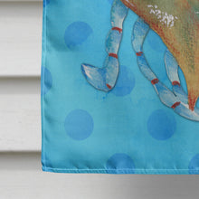 Load image into Gallery viewer, Blue Crab Blue Polkadot Flag Canvas House Size BB8246CHF