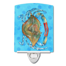 Load image into Gallery viewer, Blue Crab Blue Polkadot Ceramic Night Light BB8246CNL