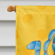 Load image into Gallery viewer, Blue Crab Yellow Polkadot Flag Canvas House Size BB8247CHF