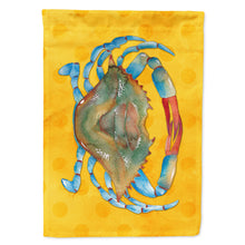 Load image into Gallery viewer, Blue Crab Yellow Polkadot Flag Canvas House Size BB8247CHF