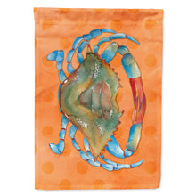 Load image into Gallery viewer, Blue Crab Orange Polkadot Flag Canvas House Size BB8248CHF