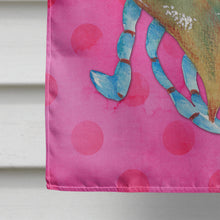 Load image into Gallery viewer, Blue Crab Pink Polkadot Flag Canvas House Size BB8249CHF