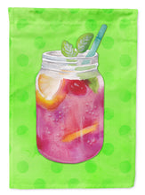 Load image into Gallery viewer, Mason Jar Cocktail Green Polkadot Garden Flag - Outdoor Decorative Yard Flag BB8250GF