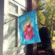 Load image into Gallery viewer, Mason Jar Cocktail Blue Polkadot Flag Canvas House Size BB8251CHF