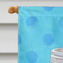 Load image into Gallery viewer, Mason Jar Cocktail Blue Polkadot Flag Canvas House Size BB8251CHF