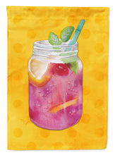 Load image into Gallery viewer, Mason Jar Cocktail Yellow Polkadot Flag Canvas House Size BB8252CHF