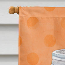 Load image into Gallery viewer, Mason Jar Cocktail Orange Polkadot Flag Canvas House Size