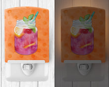 Load image into Gallery viewer, Mason Jar Cocktail Orange Polkadot Ceramic Night Light BB8253CNL
