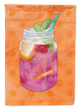 Load image into Gallery viewer, Mason Jar Cocktail Orange Polkadot Garden Flag - Outdoor Decorative Yard Flag BB8253GF