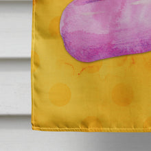 Load image into Gallery viewer, Flamingo Floaty Yellow Polkadot Flag Canvas House Size BB8257CHF