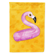Load image into Gallery viewer, Flamingo Floaty Yellow Polkadot Flag Canvas House Size BB8257CHF