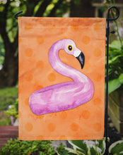 Load image into Gallery viewer, Flamingo Floaty Orange Polkadot Garden Flag - Outdoor Decorative Yard Flag BB8258GF