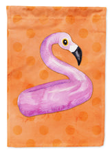Load image into Gallery viewer, Flamingo Floaty Orange Polkadot Garden Flag - Outdoor Decorative Yard Flag BB8258GF