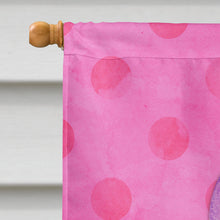 Load image into Gallery viewer, Flamingo Floaty Pink Polkadot Flag Canvas House Size BB8259CHF