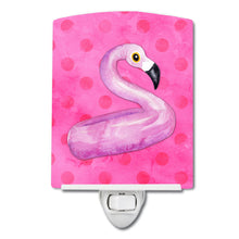 Load image into Gallery viewer, Flamingo Floaty Pink Polkadot Ceramic Night Light BB8259CNL
