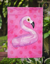 Load image into Gallery viewer, Flamingo Floaty Pink Polkadot Garden Flag - Outdoor Decorative Yard Flag BB8259GF
