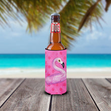 Load image into Gallery viewer, Flamingo Floaty Pink Polkadot   Hugger for slim cans BB8259MUK