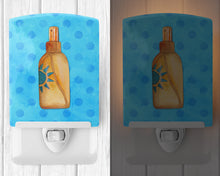 Load image into Gallery viewer, Message in a Bottle Blue Polkadot Ceramic Night Light BB8261CNL