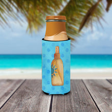 Load image into Gallery viewer, Message in a Bottle Blue Polkadot   Hugger for slim cans BB8261MUK