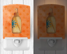 Load image into Gallery viewer, Message in a Bottle Orange Polkadot Ceramic Night Light BB8263CNL