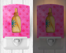 Load image into Gallery viewer, Message in a Bottle Pink Polkadot Ceramic Night Light BB8264CNL