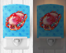 Load image into Gallery viewer, Crab Blue Polkadot Ceramic Night Light BB8266CNL