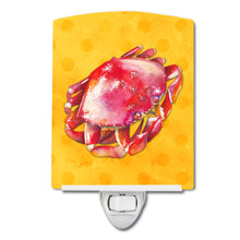 Load image into Gallery viewer, Crab Yellow Polkadot Ceramic Night Light BB8267CNL