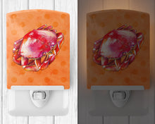 Load image into Gallery viewer, Crab Orange Polkadot Ceramic Night Light BB8268CNL