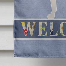 Load image into Gallery viewer, American Foxhound Welcome Flag Canvas House Size BB8271CHF
